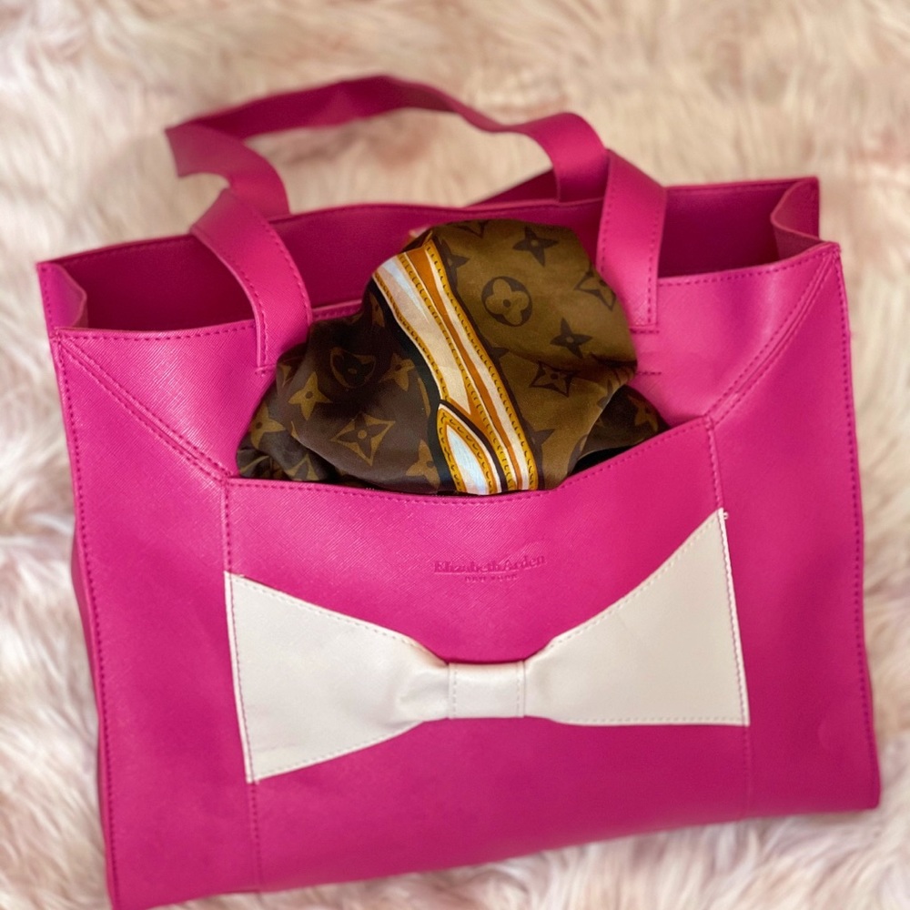 Elizabeth Arden Pink Faux Leather Shoulder Bag